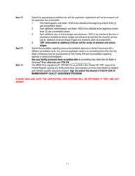 Application for Accreditation to Perform Mammography Under Mqsa - Arkansas, Page 11