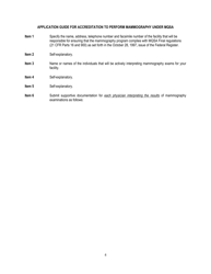 Application for Accreditation to Perform Mammography Under Mqsa - Arkansas, Page 4