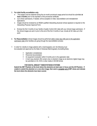 Application for Accreditation to Perform Mammography Under Mqsa - Arkansas, Page 9
