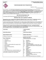 RC Form 200 &quot;Radiation Machine Facility Registration&quot; - Arkansas