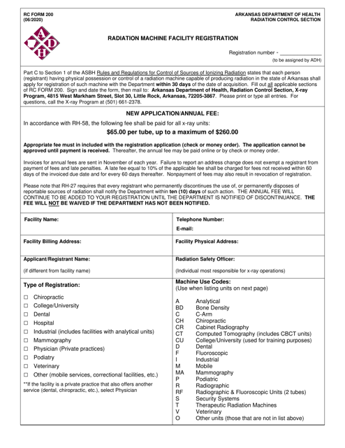 RC Form 200  Printable Pdf