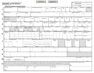 Document preview: Form STD.680A Personnel Action Request - California