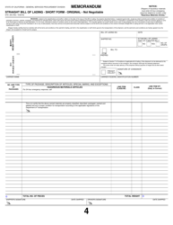 Form STD.254 Straight Bill of Lading - California, Page 4