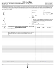 Form STD.254 Straight Bill of Lading - California, Page 5