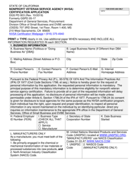 Form DGS PD803 &quot;Nonprofit Veteran Service Agency (Nvsa) Certification Application&quot; - California