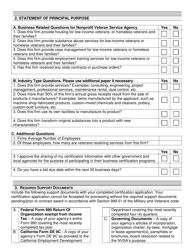 Form DGS PD803 Nonprofit Veteran Service Agency (Nvsa) Certification Application - California, Page 2