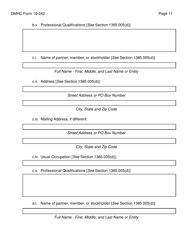Form DMHC10-242 Application Form for Pharmacy Benefit Manager Registration - California, Page 11