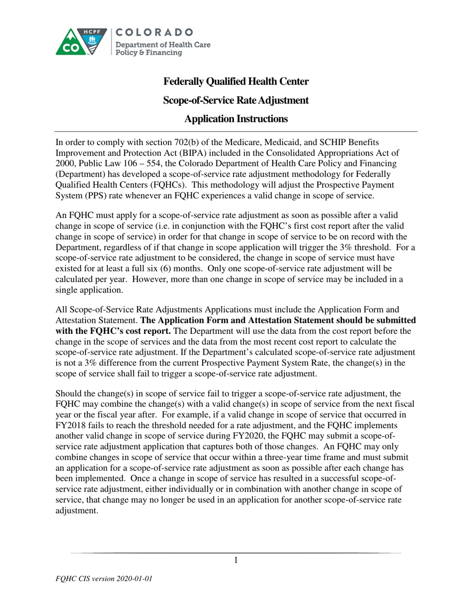 Download Instructions for ScopeOfService Rate Adjustment Application and Attestation