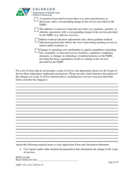 Scope-Of-Service Rate Adjustment Application and Attestation - Federally Qualified Health Center - Colorado, Page 2