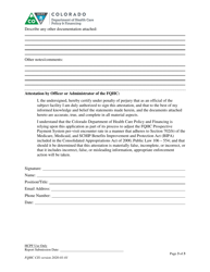 Scope-Of-Service Rate Adjustment Application and Attestation - Federally Qualified Health Center - Colorado, Page 3