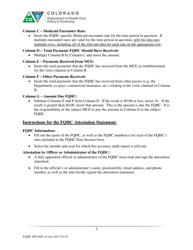 Federally Qualified Health Center Managed Care Accuracy Audit Report Fqhc Instructions - Colorado, Page 3