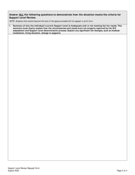 Request for Support Level Review - Colorado, Page 2