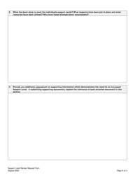 Request for Support Level Review - Colorado, Page 3