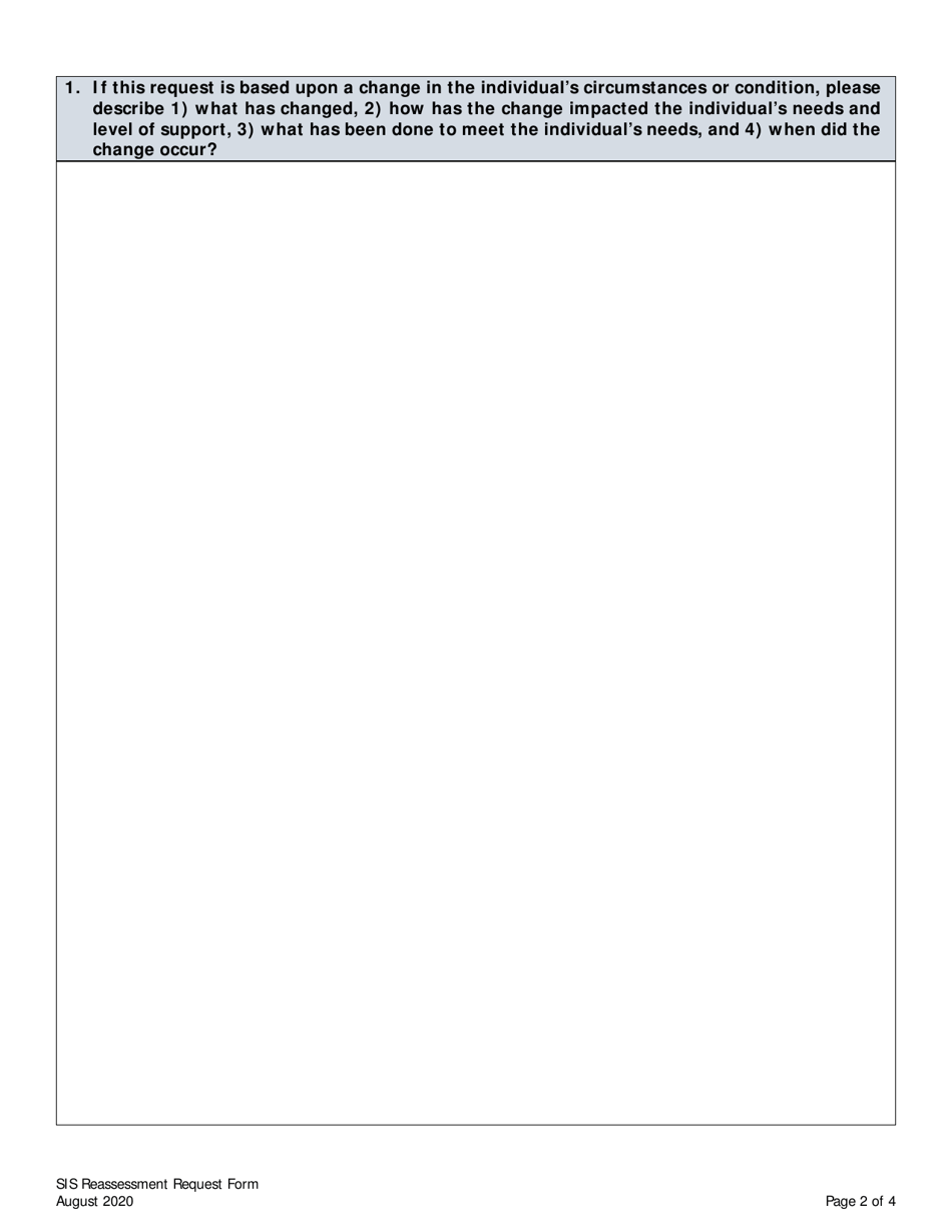 Request for Sis Reassessment - Colorado, Page 2