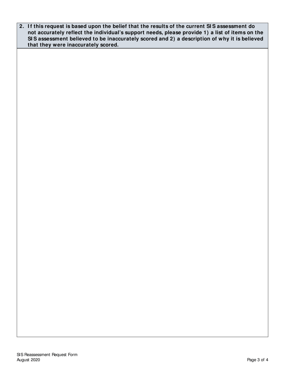 Request for Sis Reassessment - Colorado, Page 3