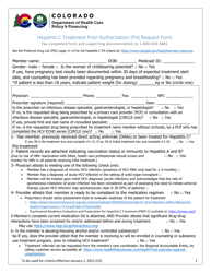 &quot;Hepatitis C Treatment Prior Authorization (Pa) Request Form&quot; - Colorado