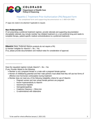 Hepatitis C Treatment Prior Authorization (Pa) Request Form - Colorado, Page 3