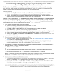 Demanda De Pago De Salarios - Colorado (Spanish)