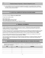 Form PEO-1 Request for Registration - Professional Employer Organization - Connecticut, Page 3