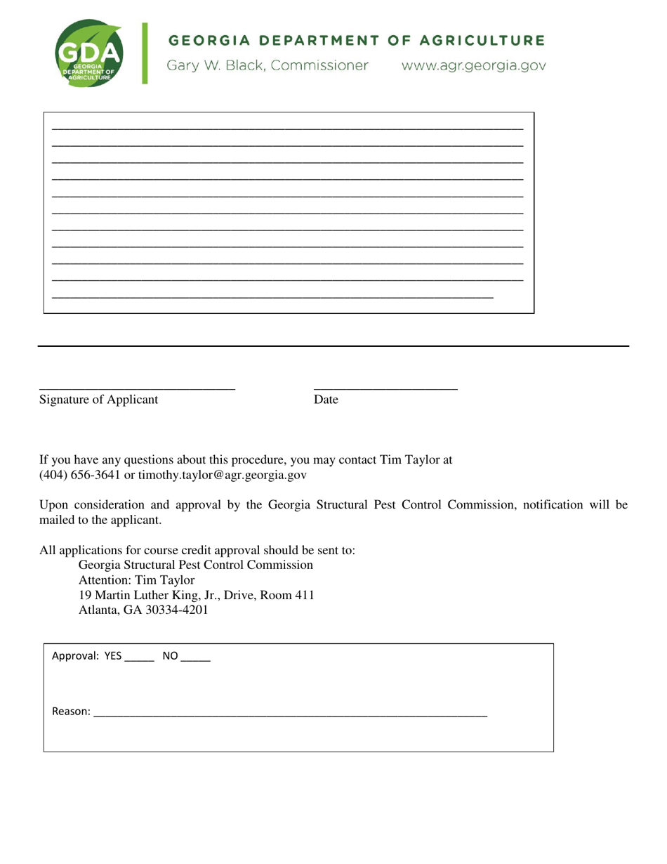 Application for Structural Pest Control Commission Approved Instructor - Georgia (United States), Page 3