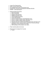 Suggested Topics for Staff Orientation - Summer Transition Program - Georgia (United States), Page 2