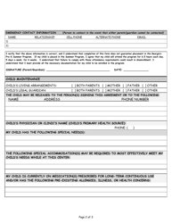 Rising Kindergarten Stp Registration Form - Georgia (United States), Page 2