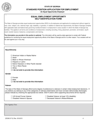 Form DOAS27-2 &quot;Standard Position Application for Employment&quot; - Georgia (United States), Page 4