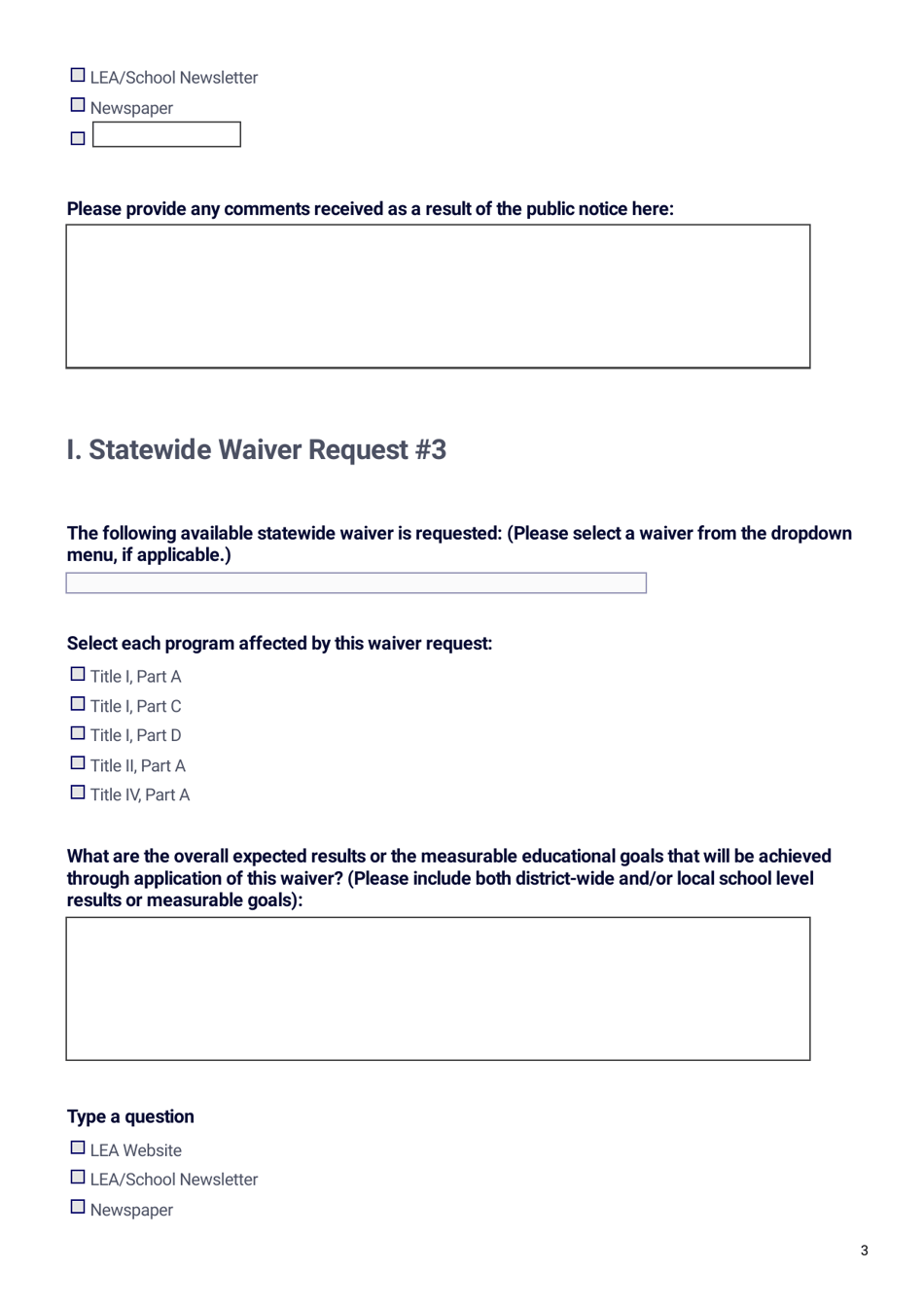 Ed-Flex Waiver Application - Georgia (United States), Page 3