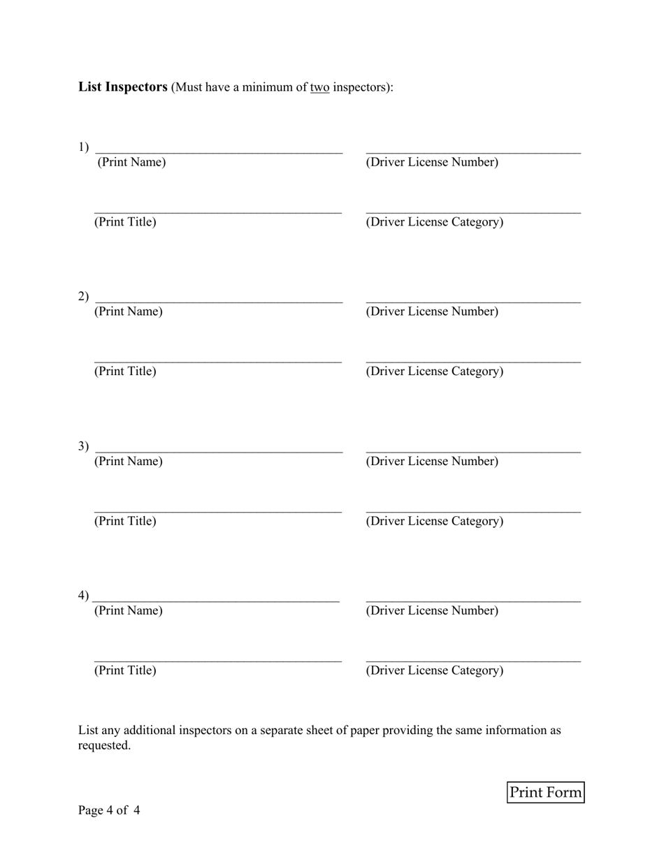 Form HWY-V002 Application for Motor Vehicle Inspection Station Appointment - Hawaii, Page 4