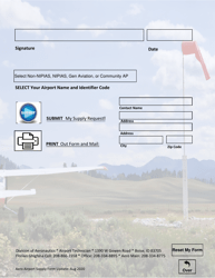 Airport Supply Info &amp; Order Form - Idaho, Page 2