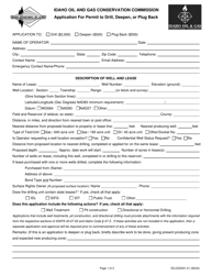 Form IDLOGD001.01 &quot;Application for Permit to Drill, Deepen, or Plug Back&quot; - Idaho
