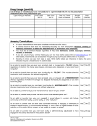 Appendix A Background Investigation Questionnaire - Idaho, Page 9