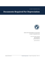 &quot;Documents Required for Depreciation&quot; - Idaho