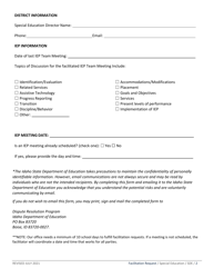 Request for Iep Team Meeting Facilitation - Idaho, Page 2