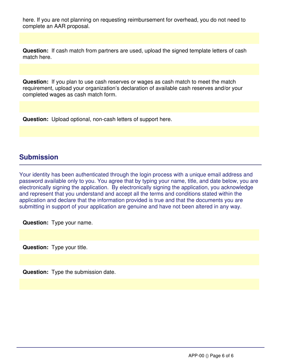 Form APP-004541 Idaho Regional Travel and Convention Grant Program Application - Idaho, Page 6