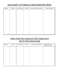 Application for Federal Phytosanitary Certificate - Idaho, Page 2