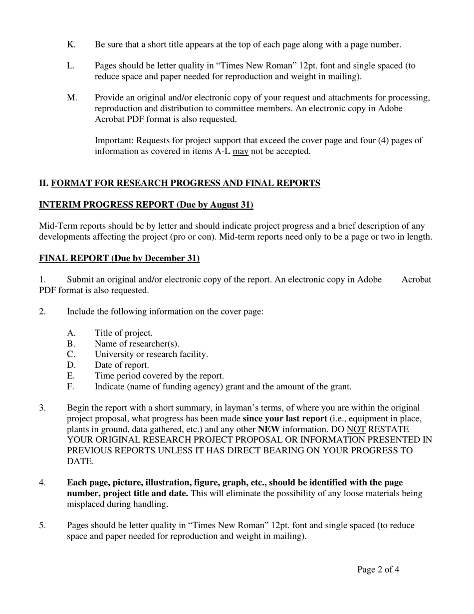 New Research Proposal and Funding Request - Idaho, Page 3