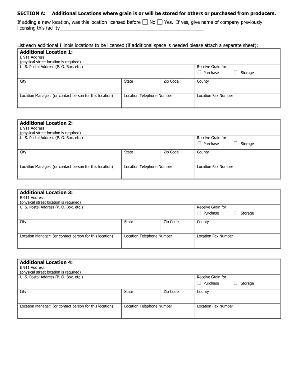 Grain License Application - Illinois, Page 2
