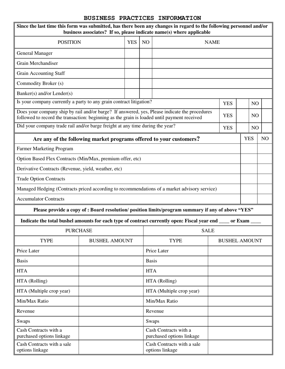 Grain License Application - Illinois, Page 7