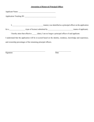 Document preview: Attestation of Removed Principal Officer - Illinois
