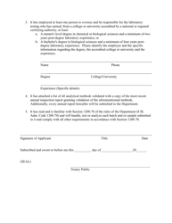 Application for Laboratory Approval to Handle, Test or Analyze Hemp in Illinois - Illinois, Page 2
