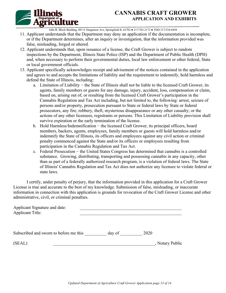 Cannabis Craft Grower Application and Exhibits - Illinois, Page 13