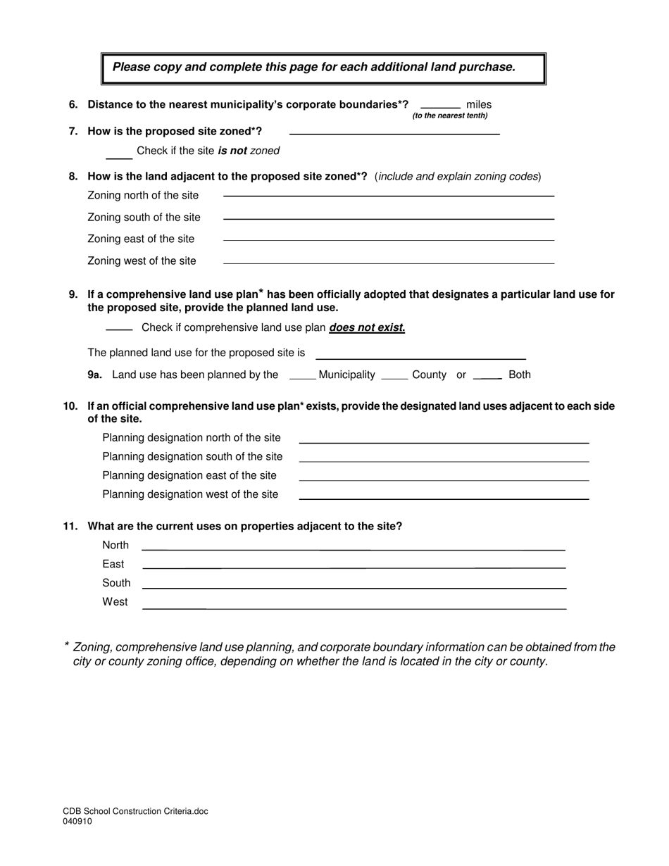Agricultural Site Review Information - Capital Development Board (CDB) Funding for Land Acquisition Projects - Illinois, Page 2