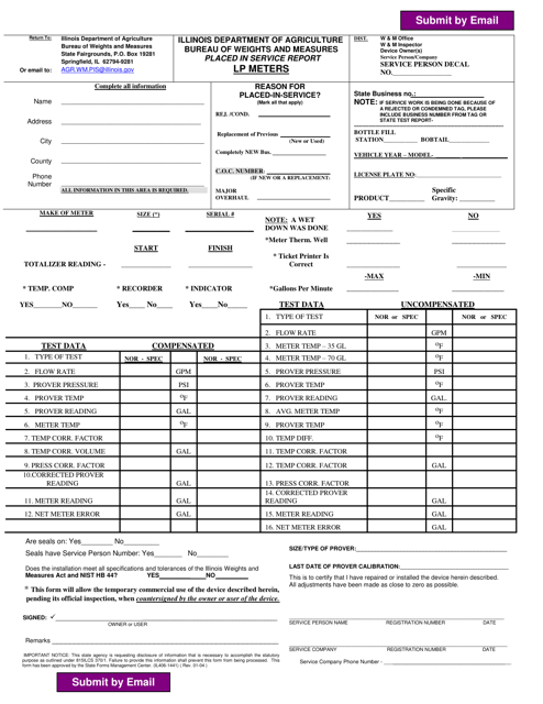 Placed in Service Report - Lp Meters - Illinois Download Pdf