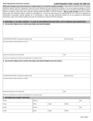 Formulario CIS-E Cuestionario Para Casos De Empleo - Illinois (Spanish), Page 2