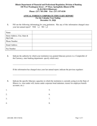 Form L505-0389 &quot;Annual Foreign Corporate Fiduciary Report&quot; - Illinois, 2020