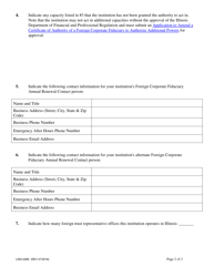 Form L505-0389 Annual Foreign Corporate Fiduciary Report - Illinois, Page 2