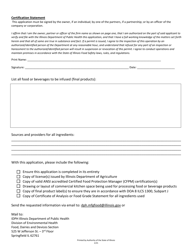 Cannabis-Infused Products Registration Application - Illinois, Page 2