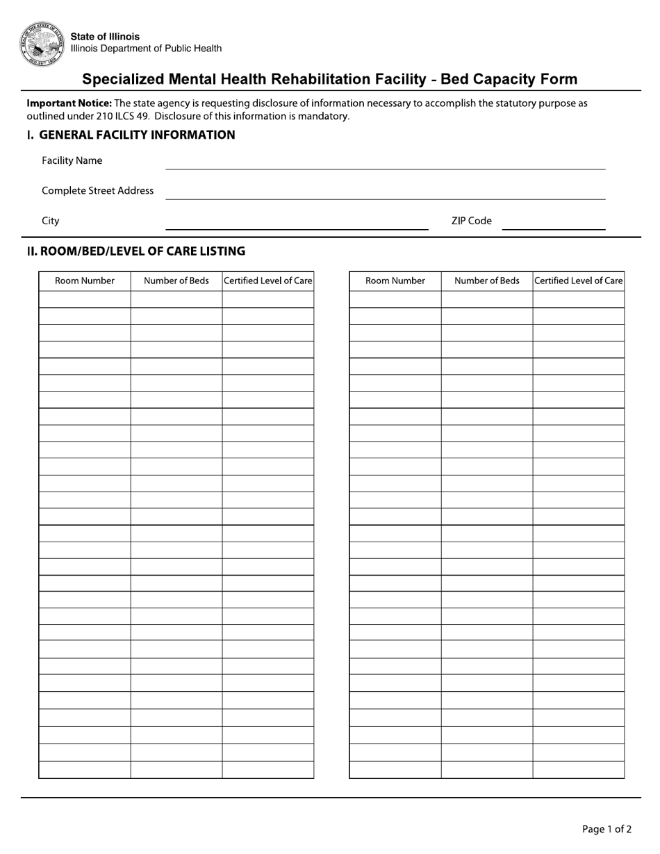 Illinois Specialized Mental Health Rehabilitation Facility Bed