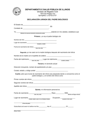 Document preview: Declaracion Jurada Del Padre Biologico - Illinois (Spanish)